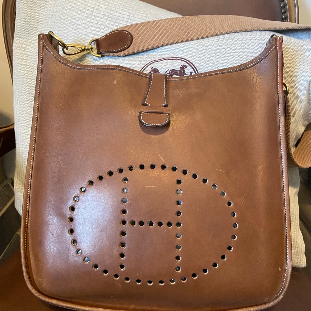 Authentic Vintage Hermes Evelyne PM Barenia Leather